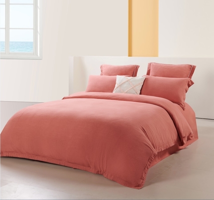Rayon Linen Cubierta Rey OEM Sólido Sostenible King Cubierta Set