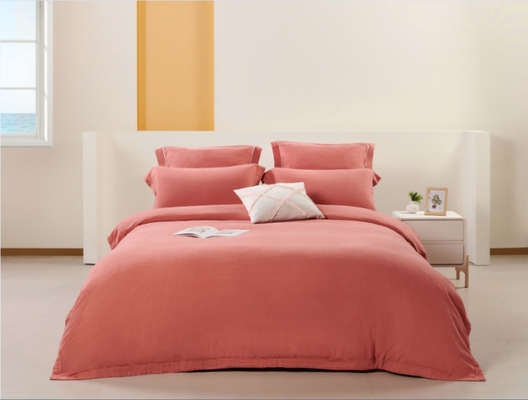 Rayon Linen Cubierta Rey OEM Sólido Sostenible King Cubierta Set