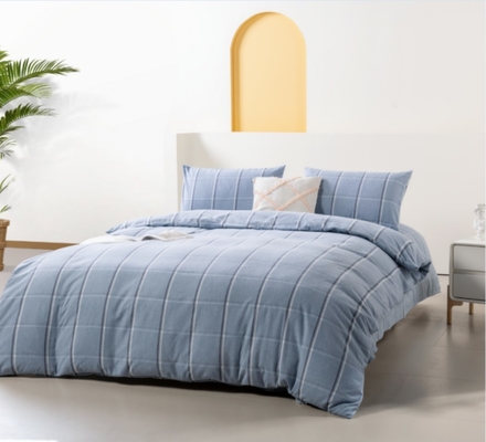 OEM Twin Duvet cubre al rey de tamaño completo cubierta de edredón azul poliéster mezclado de franela