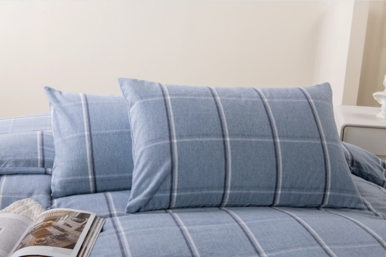 OEM Twin Duvet cubre al rey de tamaño completo cubierta de edredón azul poliéster mezclado de franela