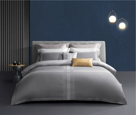 Color gris claro Oeko Tex Standard 100 Cubierta King Set doble de colchoneta