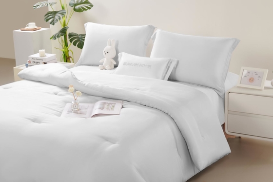 OEM Tencel Lyocell Conforter Set Blanco Confortable Gemelos Conforter Sets