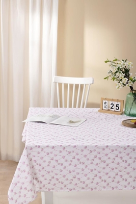 Tejido de mesa rosa floral de algodón Tejido de mesa sostenible para el hogar 60x90 60x120