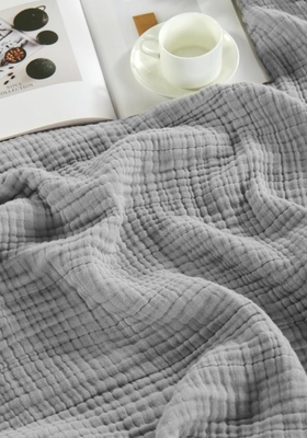 Cubiertas de muselina de color gris claro con capas de algodón OEM para adultos