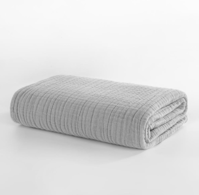 Cubiertas de muselina de color gris claro con capas de algodón OEM para adultos