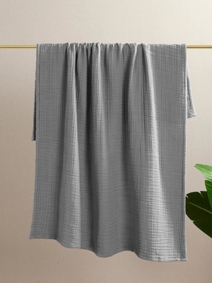Cubiertas de muselina de color gris claro con capas de algodón OEM para adultos