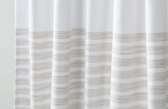 Cortina de ducha de poliéster 72X72&quot; Cortina de ducha de algodón blanco