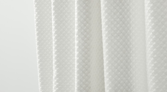 Cortina de ducha gris claro Jacquard 95% algodón 5% poliéster reciclado