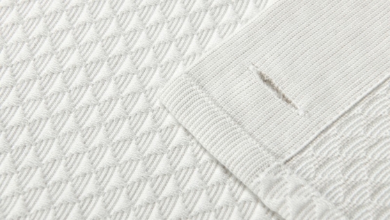 Cortina de ducha gris claro Jacquard 95% algodón 5% poliéster reciclado