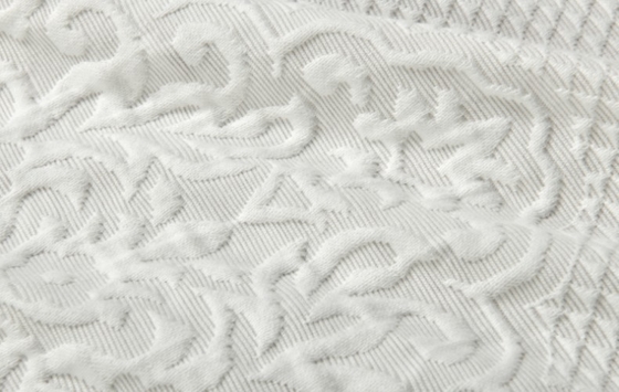 Cortina de ducha gris claro Jacquard 95% algodón 5% poliéster reciclado
