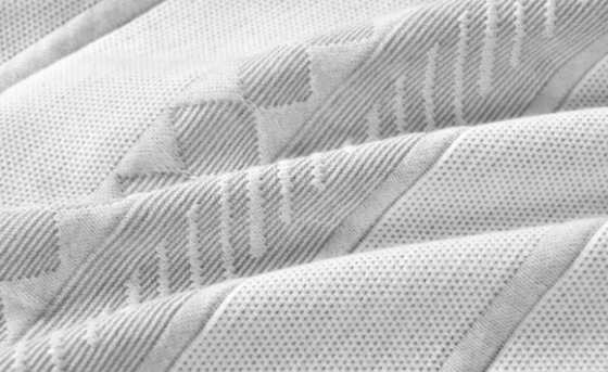 Cortina de ducha de algodón poliéster Jacquard Cortina de ducha de rayas grises