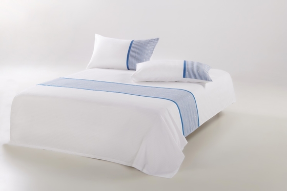 60 de algodón 40 de poliéster hojas blancas de poli algodón hojas de hotel ropa de cama
