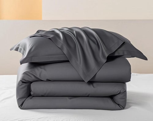 Juego de edredón OEM Tencel Lyocell Gris Oscuro, cómodo, para cama individual