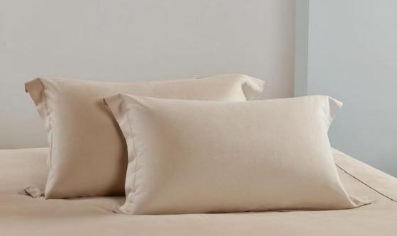 Cubierta de edredón de lino de tencel Reina cómoda Cubierta de edredón marrón claro