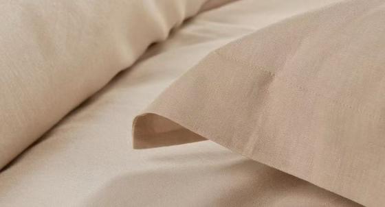 Cubierta de edredón de lino de tencel Reina cómoda Cubierta de edredón marrón claro