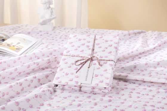 Tejido de mesa rosa floral de algodón Tejido de mesa sostenible para el hogar 60x90 60x120